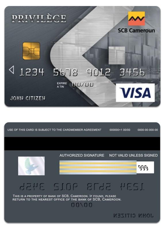Cameroon SCB bank visa privilege card